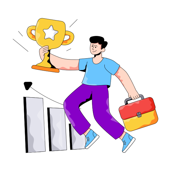 Employee Growth, Employee Success, Employee Career Growth, Career Success, Job Promotion illustration