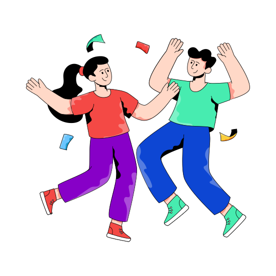 Happy People, Dancing Guy, Enjoyment, Fun, Entertainment illustration