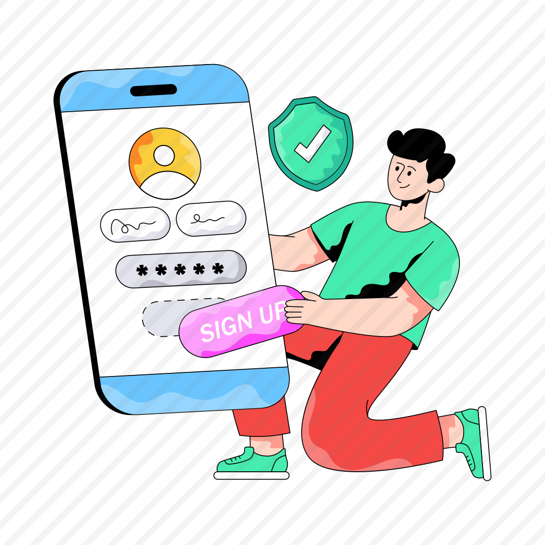 Mobile Sign Up, Mobile Login, Profile Login, Account Login, Secure Sign Up, preview