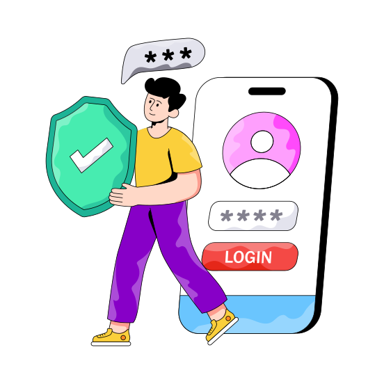 Secure Login, Login Password, Profile Login, Account Login, Login Passcode illustration