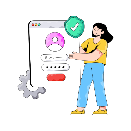 Secure Login, Login Password, Profile Login, User Id, Login Passcode illustration