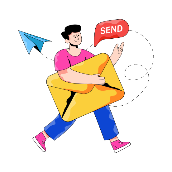 Send Mail, Email, Correspondence, Letter, Envelope illustration
