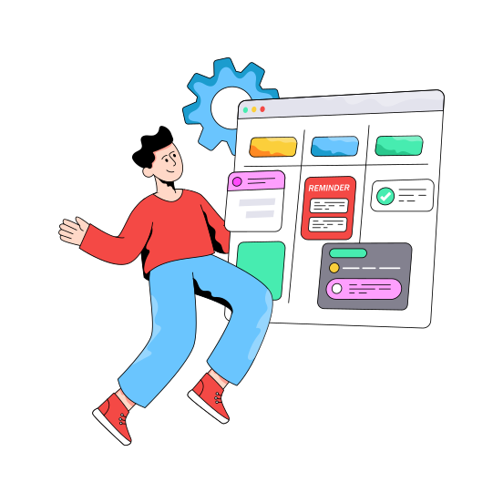 Web Setting, Web Configuration, Web Development, Web Management, Website Development illustration
