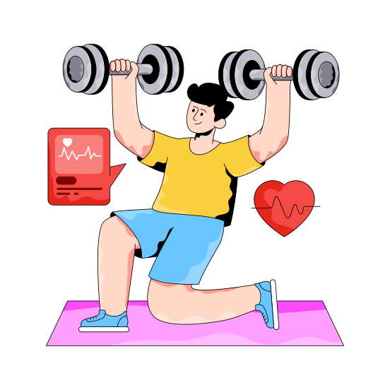 Barbell, Workout, Weightlifting, Halters, Dumbbells illustration