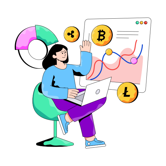 Bitcoin Analytics, Graphical Representation, Data Analytics, Statistics, Infographic, illustration