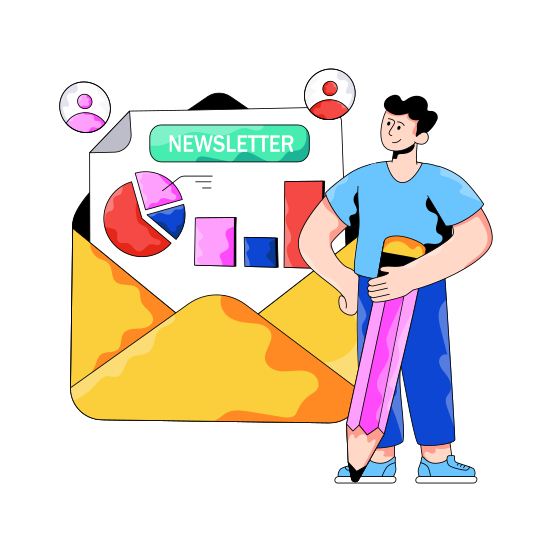 Business Mail, Business Email, Correspondence, Business Newsletter, Envelope illustration