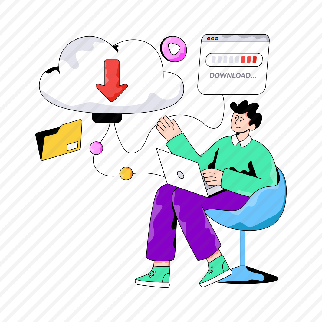 Cloud Downloading, Online Download, Data Download, Cloud Storage, Cloud Technology, preview