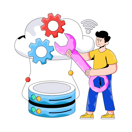 Cloud Setting, Cloud Configuration, Cloud Development, Cloud Config, Cloud Management, illustration