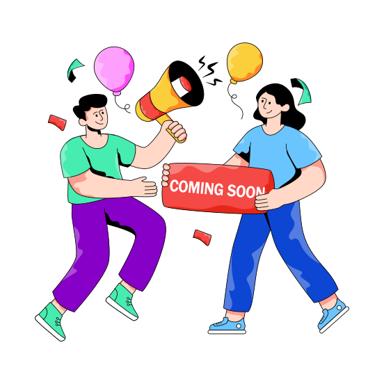 Coming Soon, Promotion, Publicity, Campaign, Marketing, illustration