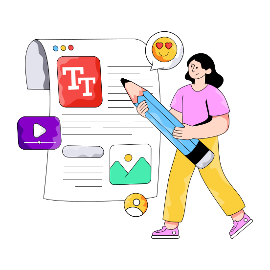 Content Writing, Article Writing, Writing, Copywriting,  Blog Writing illustration