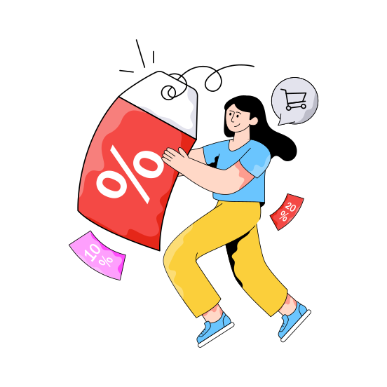 Discount Card, Discount Voucher, Discount Label, Discount Tag, Discount Emblem illustration