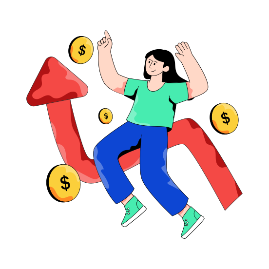 Financial Analytics, Money Growth, Financial Growth, Investment Profit, Revenue Growth, illustration