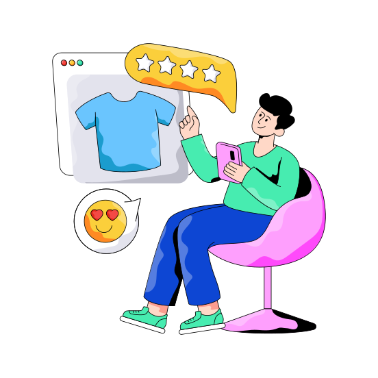 Online Product Ratings, Customer Reviews, Comment, Feedback, Customer Response illustration
