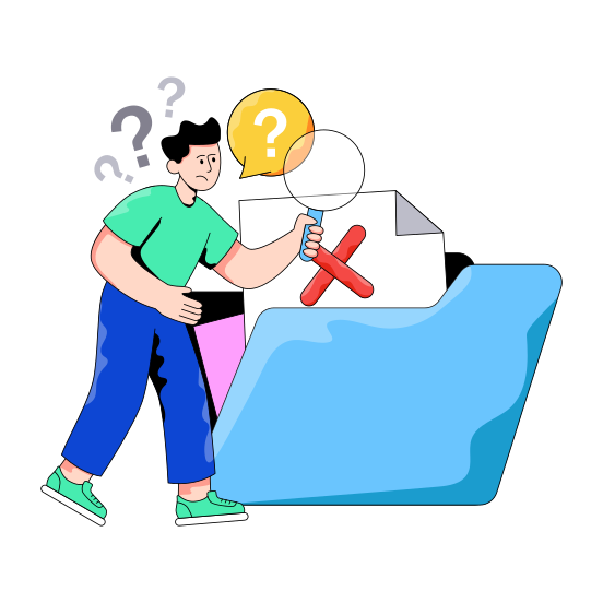 Result Not Found, Search Folder, Search File, Data Analysis, Data Exploration illustration
