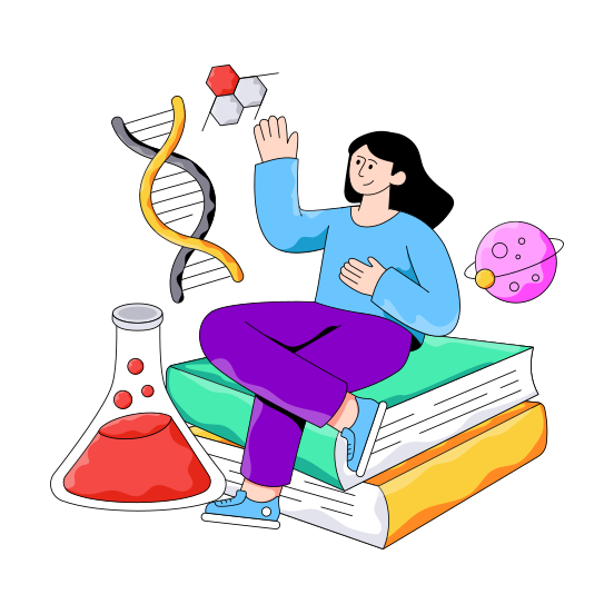 Science Education, Science Learning, Science Study, Knowledge, Student illustration