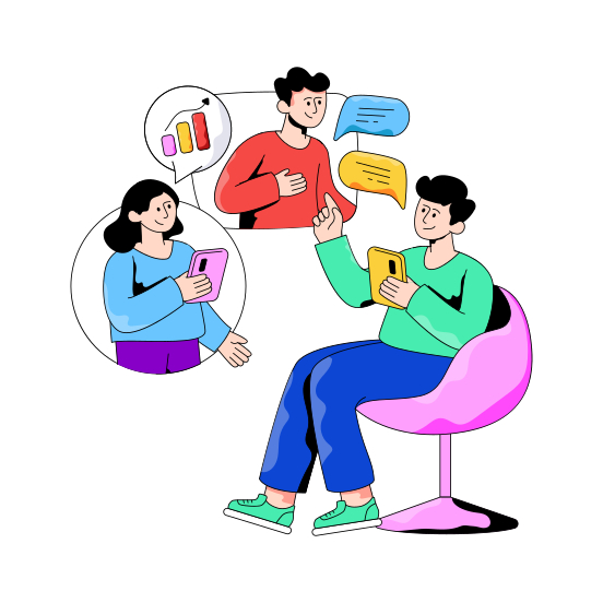 Video Call, Video Chat, Video Message, Video Communication, Online Business Meeting, illustration