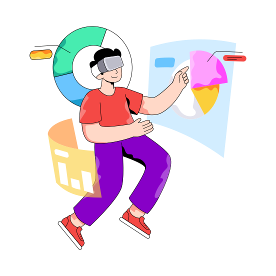 Vr, Virtual Reality, Vr Analysis, Statistics, Infographic, illustration