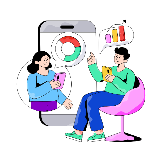 Business Chat, Business Message, Business Communication, Business Conversation, Business Discussion illustration