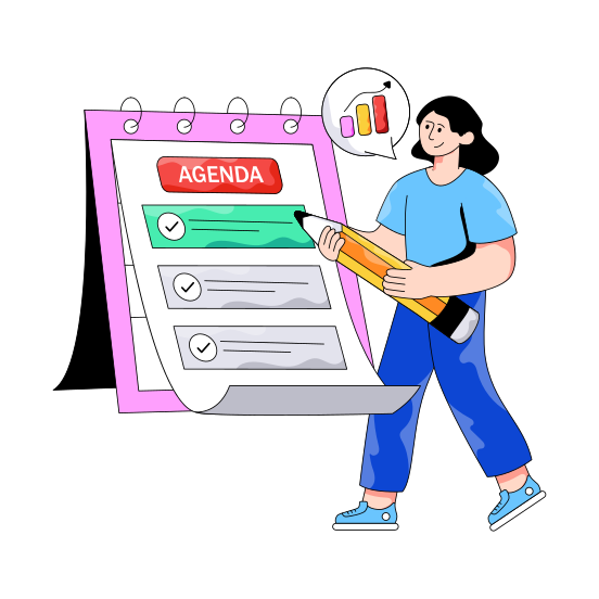 Checklist, List, Todo, Worksheet, Meeting Agenda illustration