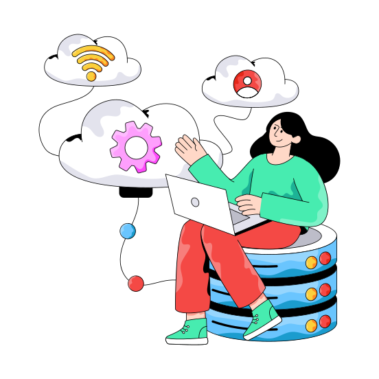 Cloud Setting, Cloud Configuration, Cloud Development, Cloud Config, Cloud Network, illustration
