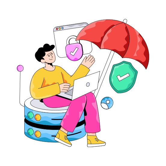 Cyber Insurance, Cybersecurity, Cyber Protection, Safety, Assurance illustration