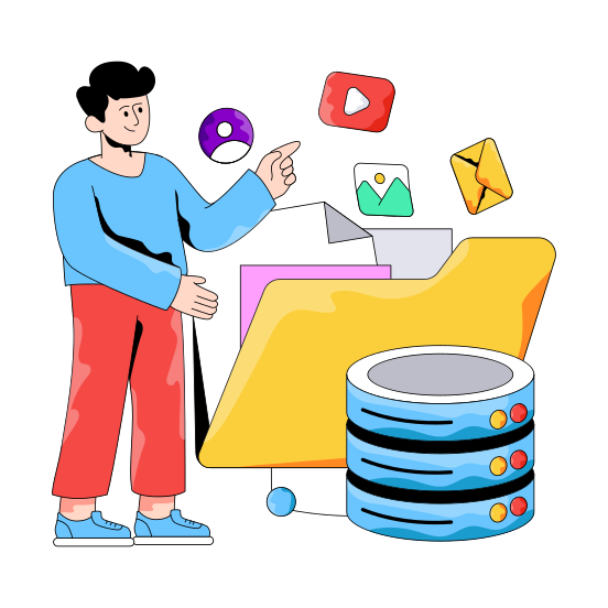 Data Storage, Folder, Document, Doc, Archive illustration
