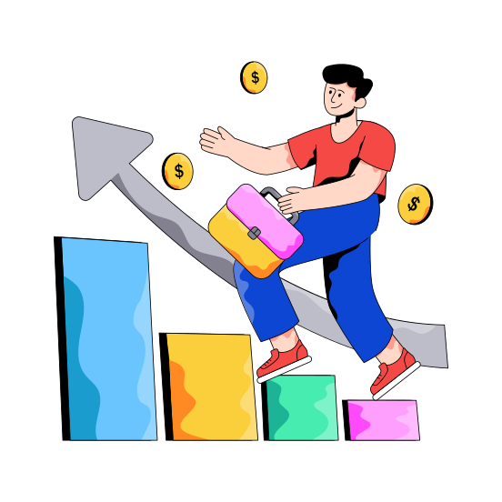 Employee Growth, Employee Success, Employee Career Growth, Career Success, Job Promotion illustration