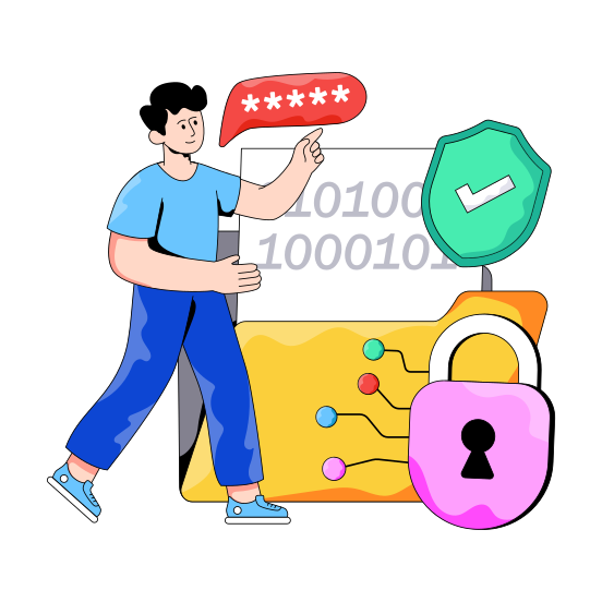 Folder Security, Folder Protection, Secure Folder, Secure Document, Secure Doc illustration