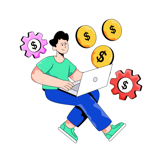 Money Management, Making Money, Dollar Management, Cash Management, Economy Management, illustration