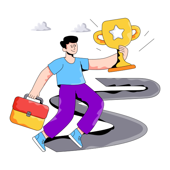 Trophy, Award, Reward, Achievement, Career Path, illustration