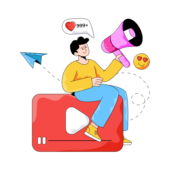 Video Marketing, Video Publicity, Video Campaign, Video Promotion, Digital Marketing illustration