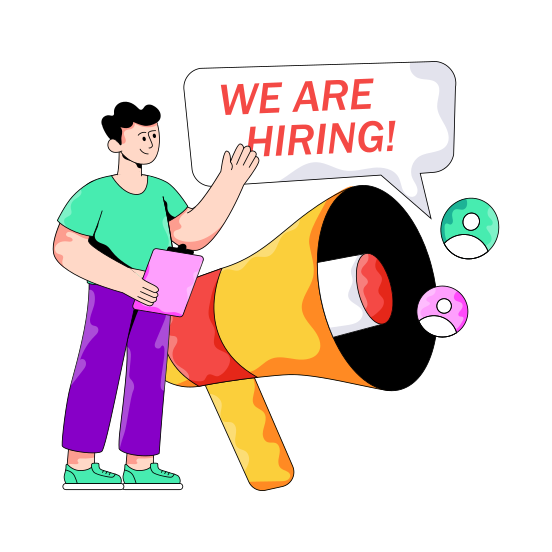 We Are Hiring, Hr Promotion, Publicity, Marketing, Campaign, Announcement illustration