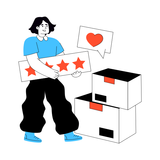 Feedback, Customer Response, Product Review, Product Ratings, Customer Comment illustration