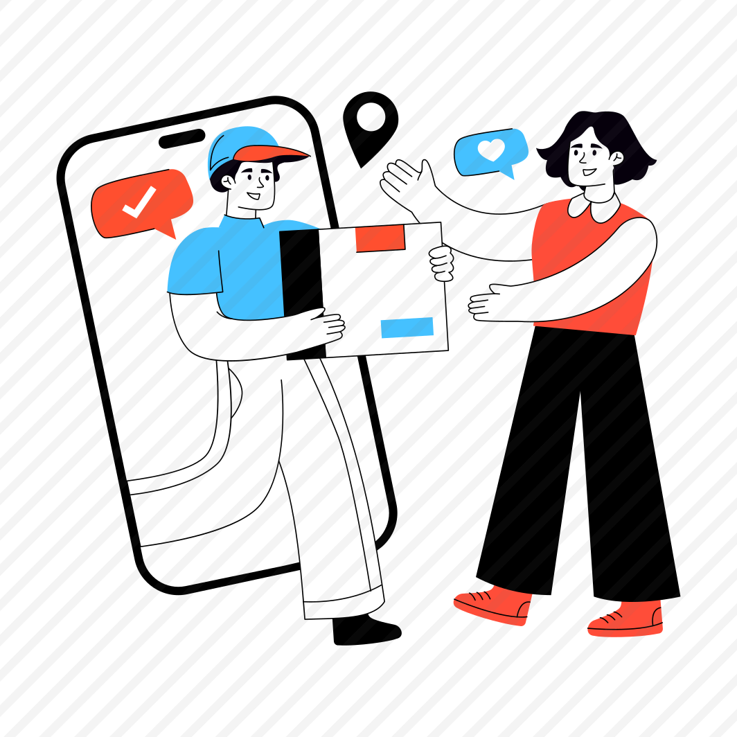 Mobile Parcel Delivery, Mobile Package, Online Package, Online Delivery, Phone Parcel preview