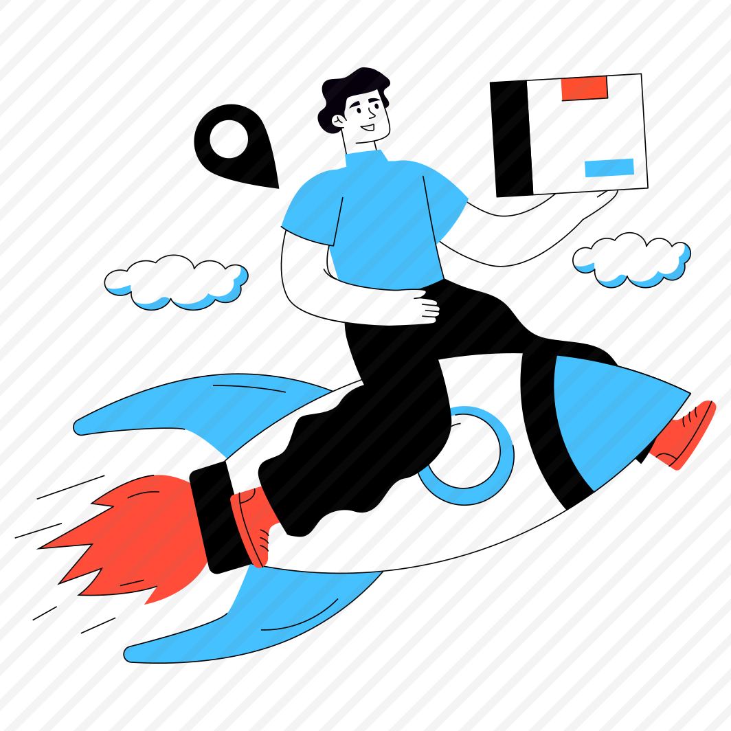 Rocket Delivery, Logistic Delivery, Rocket Shipment, Fast Delivery, Cargo preview