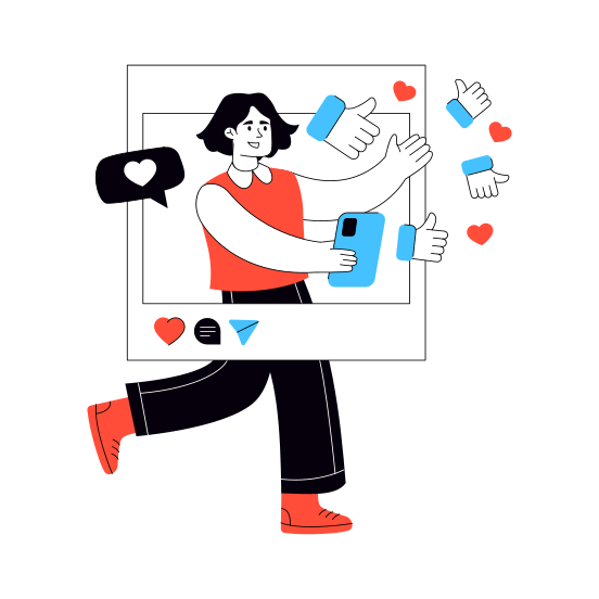 Getting Social Media Likes, Social Media Likes, Social Media Comments, Social Media Response, Social Media Reviews illustration