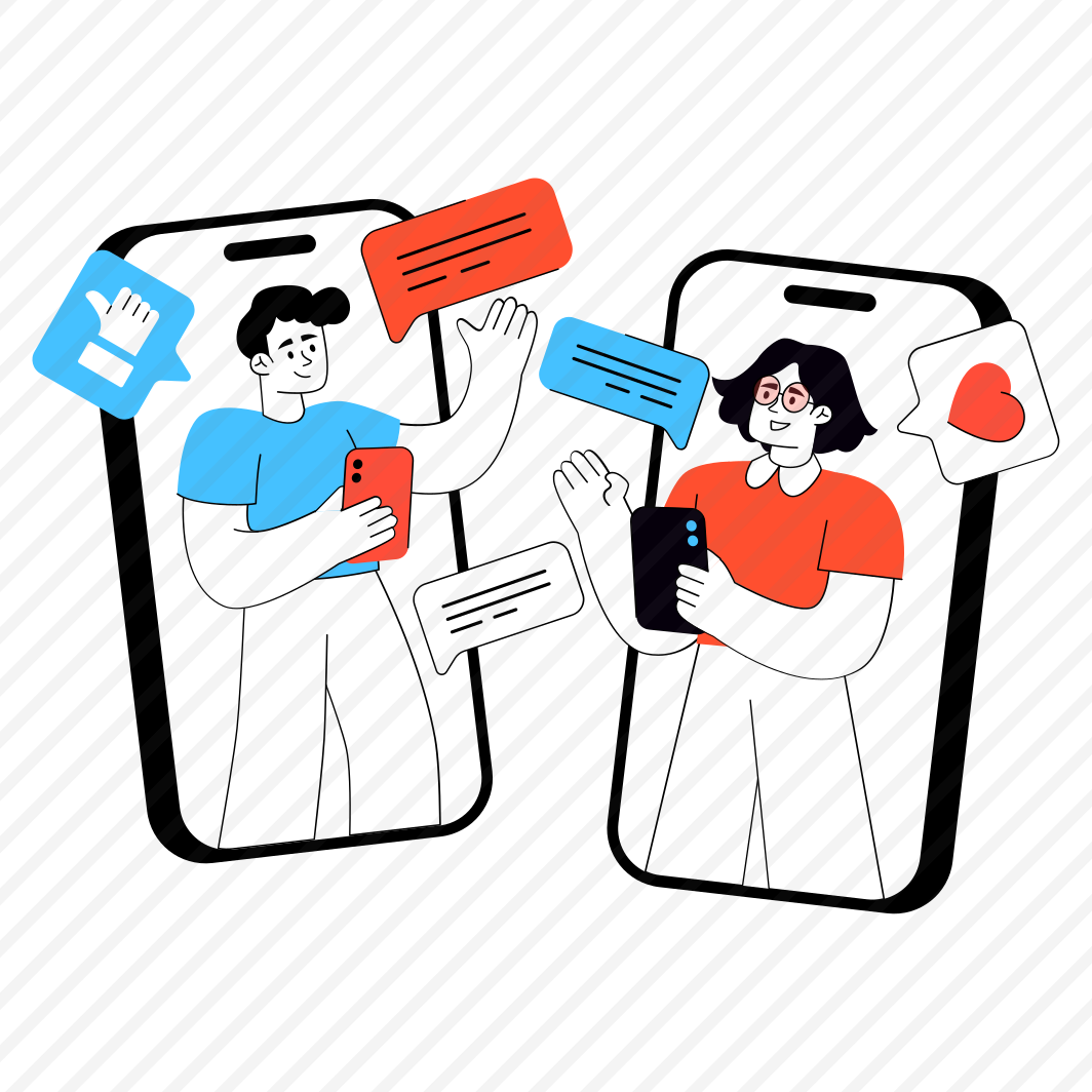 Mobile Chatting, Mobile Communication, Conversation, Discussion, Negotiation preview