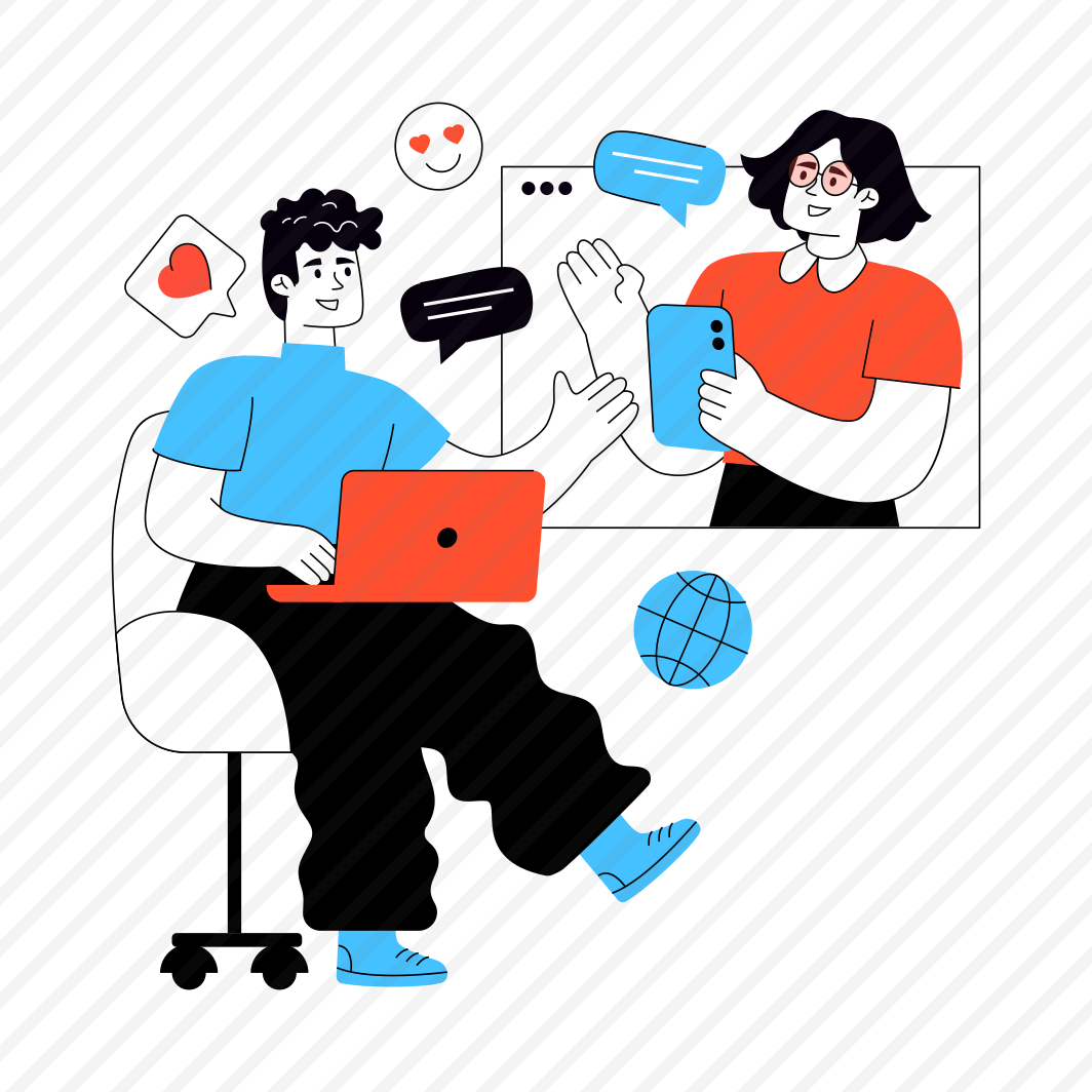 Online Meeting, Online Chatting, Online Communication, Online Conversation, Online Discussion preview