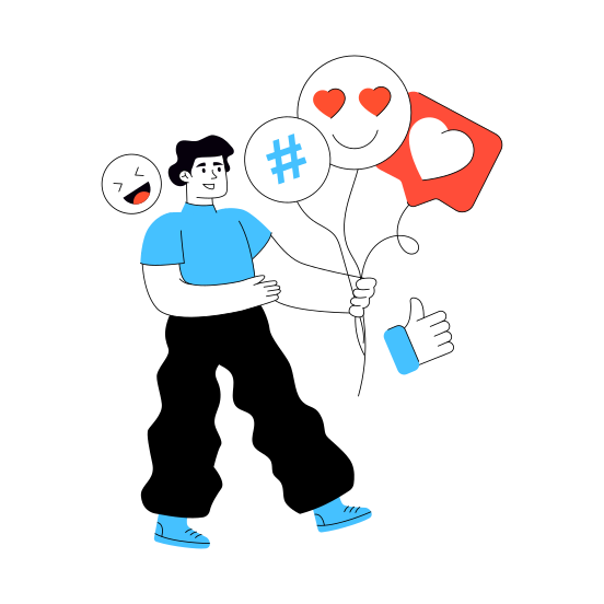 Social Feedback, Social Likes, Social Comments, Social Responses, Social Media Reviews illustration