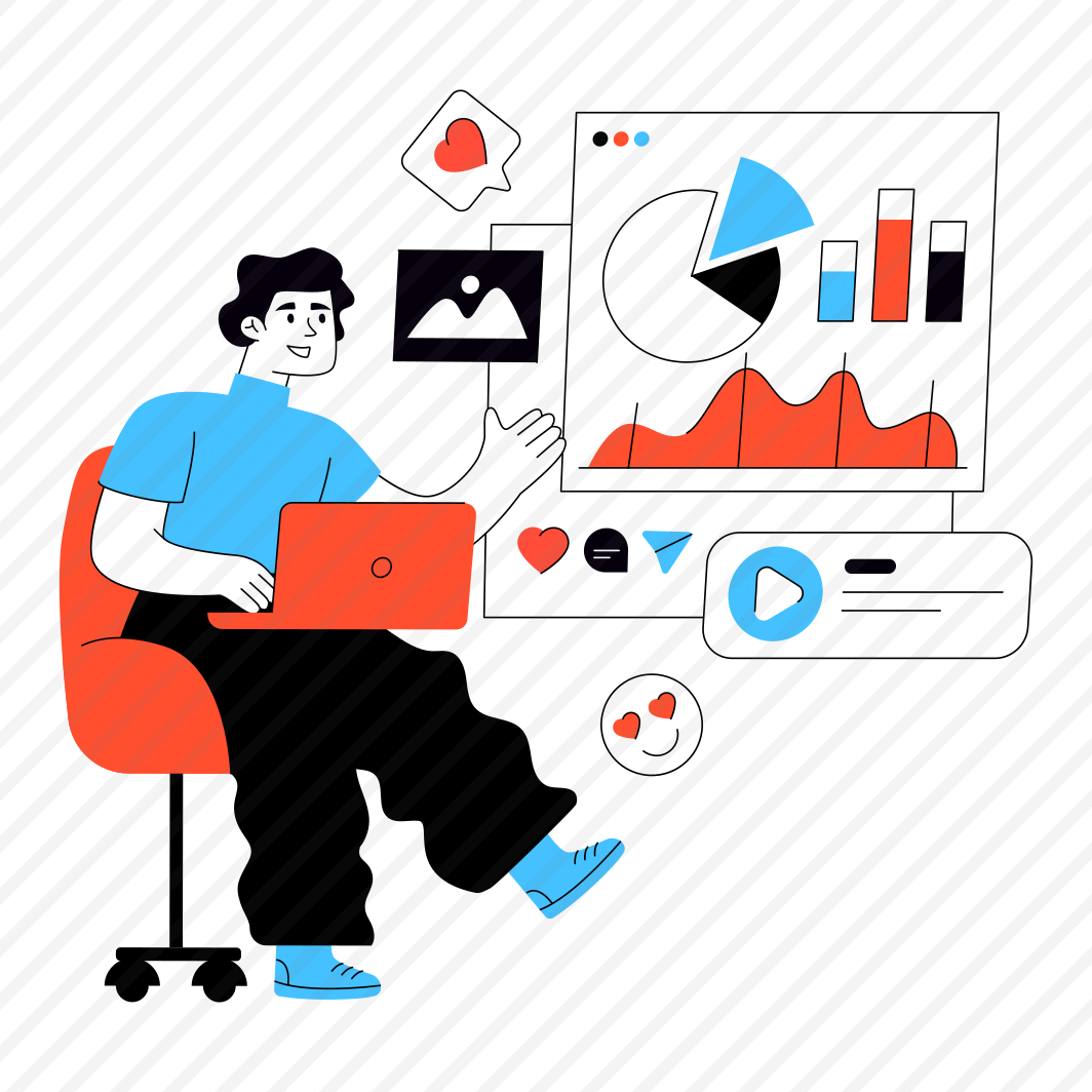Social Media Analytics, Infographic, Statistics, Social Media Data, Social Media Chart preview
