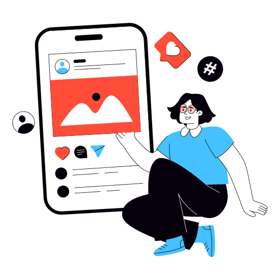 Social Media Feed, Social Media Image, Social Media Picture, Photo, Social Media Post, illustration