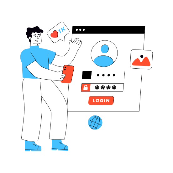 User Login, Secure Sign In, Login Security, Login Protection, Login Safety illustration
