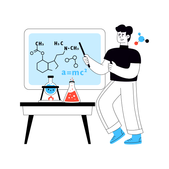 Chemistry Learning, Chemistry Class, Chemistry Education, Chemistry Lecture, Tutor illustration