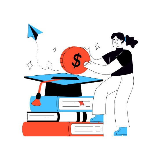 Educational Grant, Scholarship, Learning Grant, Educational Fund, Learning Fund illustration