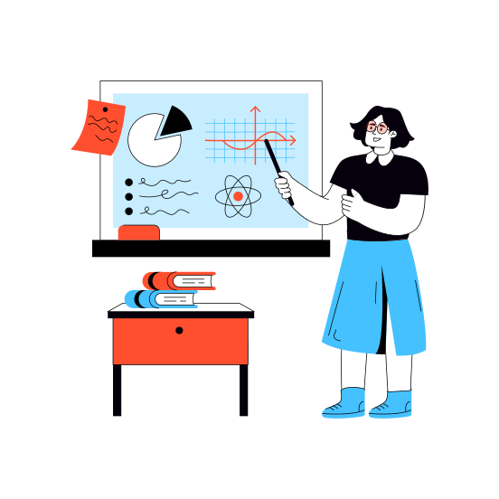Science Lecture, Science Class, Science Teacher, Tutor, Science Learning illustration