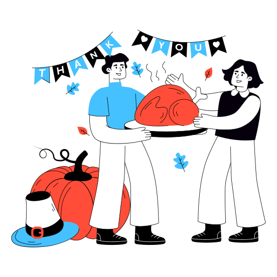Chicken Turkey, Chicken Tray, Spicy Food, Thanksgiving Day, Happy Thanksgiving illustration
