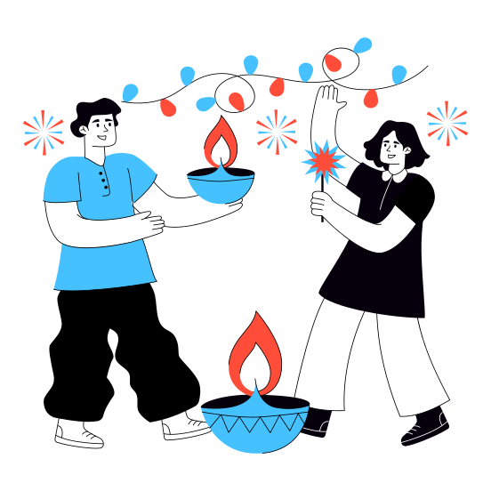 Diwali Celebration, Diwali Festival, Festivity, Happy Diwali, Diwali Day, illustration
