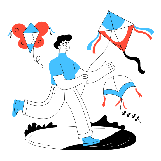Kite Festival, Event Celebration, Fun, Entertainment, Leisure Activity illustration
