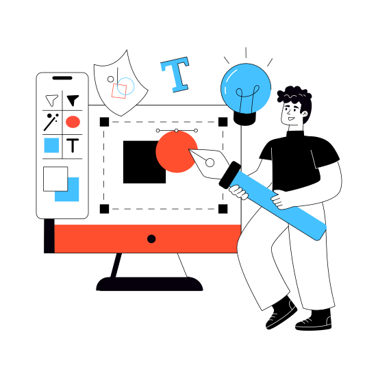 Creative Designer, Creativity, Graphic Designer, Artwork, Online Designing illustration