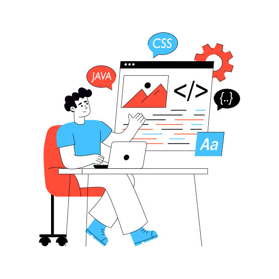 Web Programming, Software Development, Html Coding, Web Development, Web Developer illustration